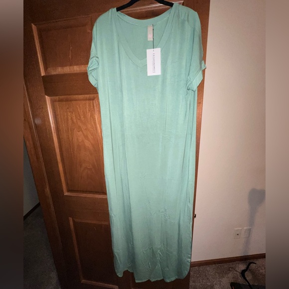 ✨Last One New Short Sleeve Sage Green Long Maxi dress! - Picture 6 of 6